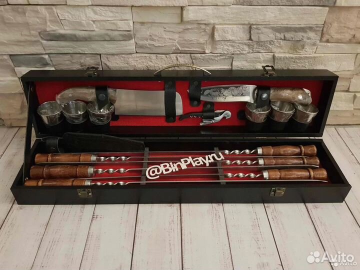 Шашлычный набор (красный бархат)