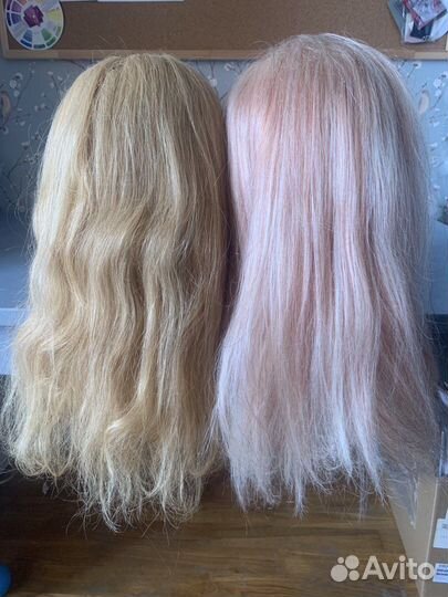 Манекен голова с натуральными волосами Nicole