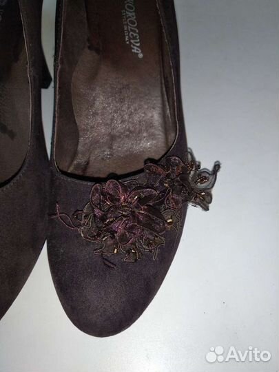 Туфли женские 40 размер, замша, бу