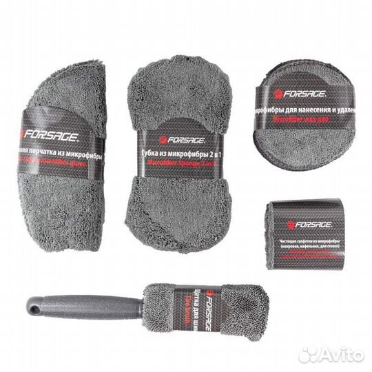 Набор аксессуаров из микрофибры для мойки автомоби