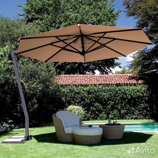 Большие уличные зонты садовые