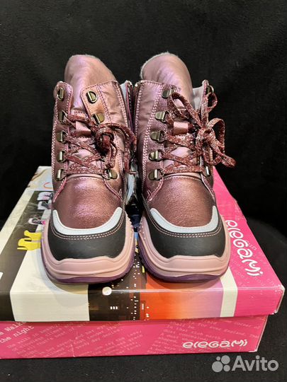 Ботинки зимние для девочки 33 размер новые