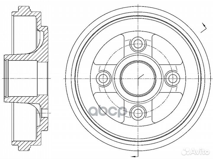 Барабан тормозной G-brake GD-06484 (не ABS) 4