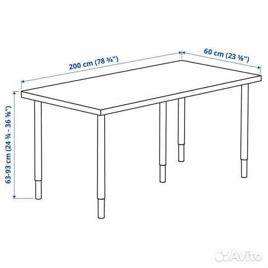 Письменный стол- IKEA lagkapten/olov доставка в РФ