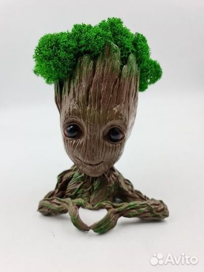 Герой грут из мстителей В кашпо С мхом для цветов