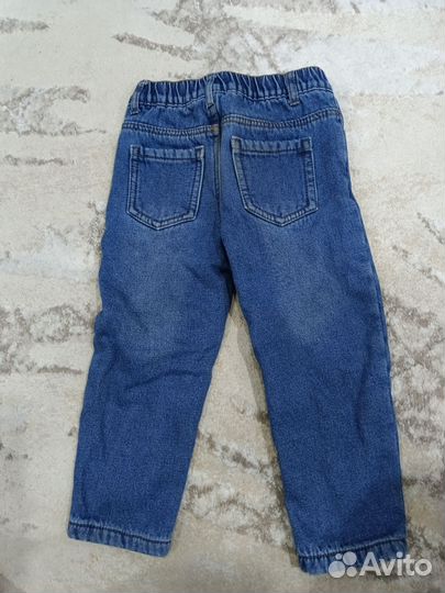 Джинсы утепленные для девочки 98