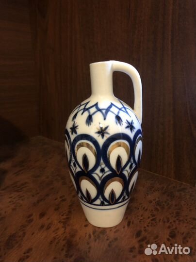 Супница Масленка Богемия Луковый (синий) узор