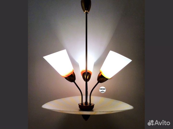 Люстра винтажная редкая ГДР 60-е гг