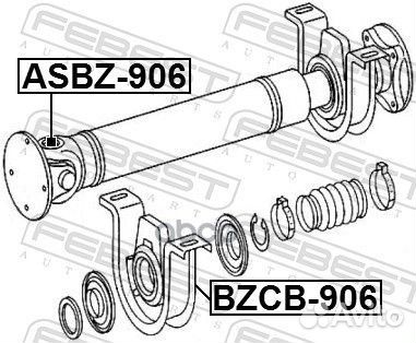 Подшипник подвесной карданного вала bzcb906 Febest