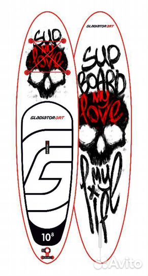 SUP Board gladiator ART 10.8 черный/белый