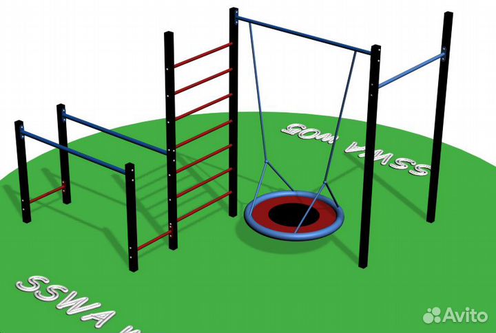 Уличный спортивный комплекс турник брусья