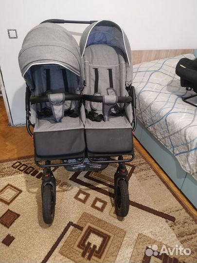 Коляска-трансформер для двойни Mikado Duet Lux 3в1