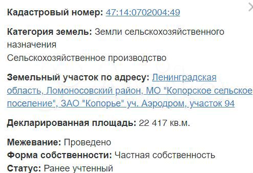 Участок 2,24 га (СНТ, ДНП)