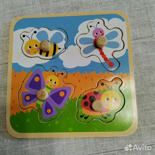 Пазл одень медведя + рамка с бабочками