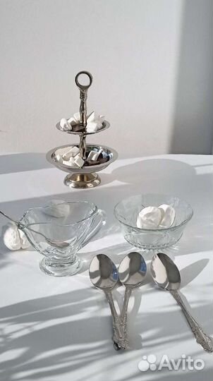 Ложки, соусник, конфетница