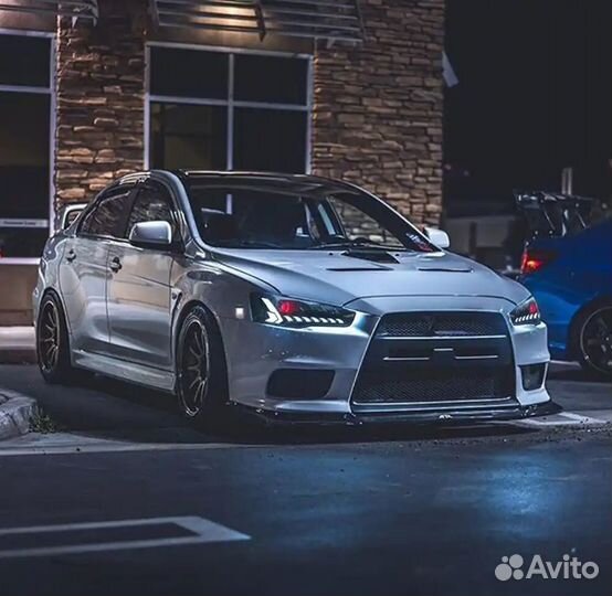 Фары Demon Eyes Mitsubishi Lancer 10 full LED