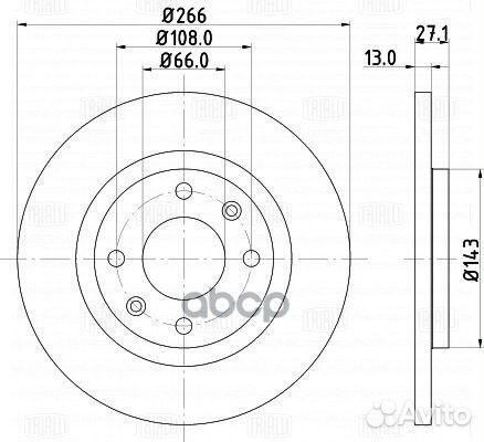 Диск тормозной cirtoen berlingo/C2/C3/peugeot P