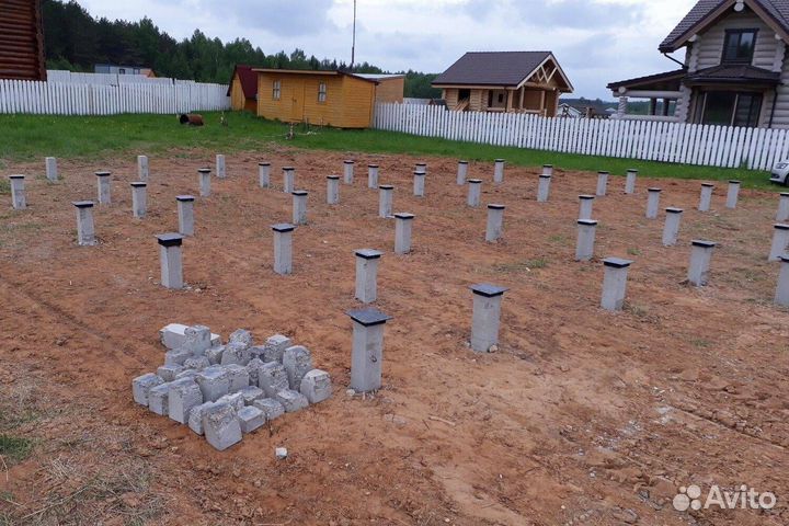 Монтаж жб свай, забивка жб свай