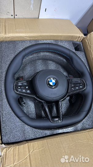Руль BMW G20 G30 G14 G05 Вибрация Подогрев Карбон