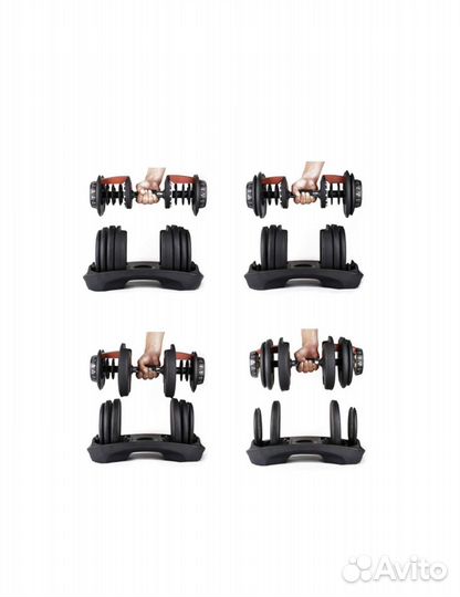Регулируемые гантели 2 до 24кг