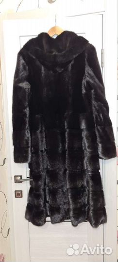 Шуба норковая с капюшоном 44 46
