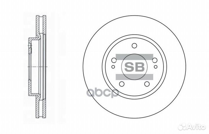 Диск тормозной передний SD4308 Sangsin brake