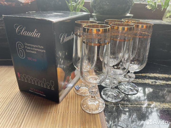 Бокалы фужеры Claudia Bohemia