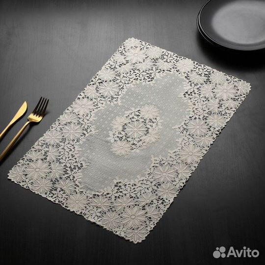 Набор салфеток ажурных 46х30 см, 4 шт, пвх