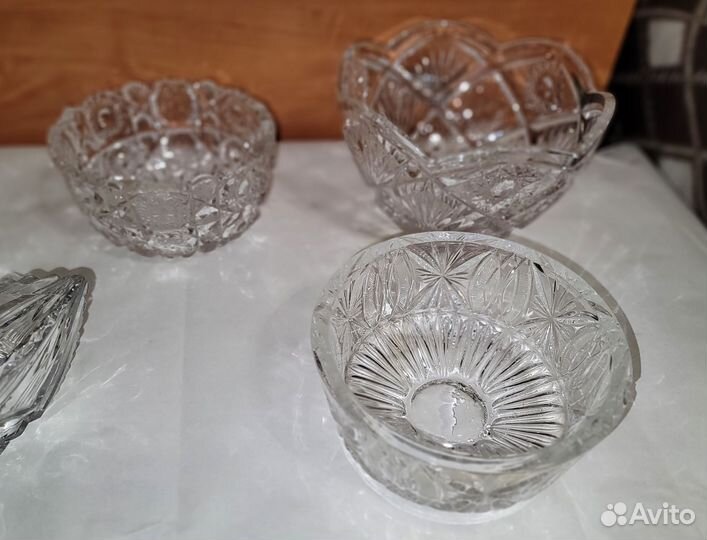 Вазы салатники кружки стопки графин Хрусталь СССР