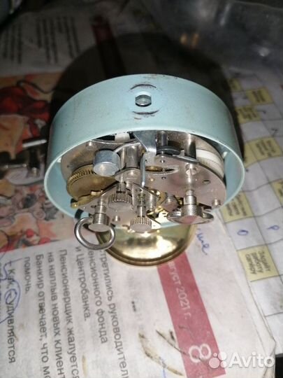 Металлические мини часы СССР, на рубинах