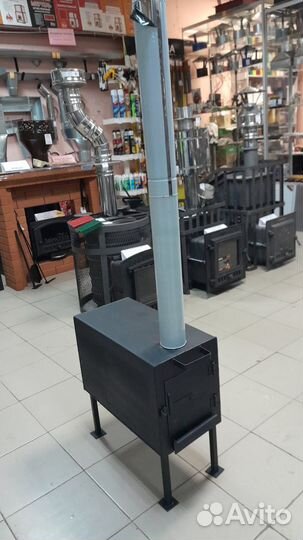 Печь походная с трубами