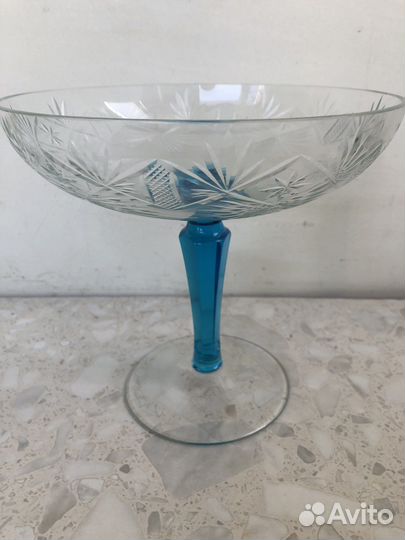 Ваза для фруктов на ножке СССР