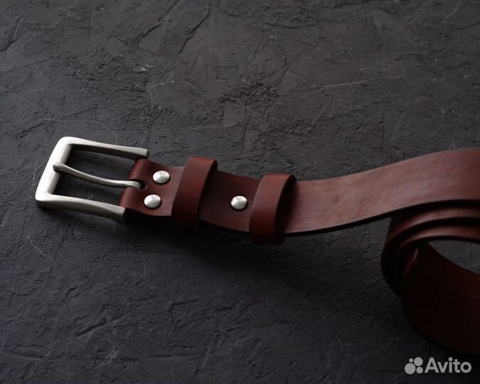 Ремень 40 мм из натуральной кожи Бурбон