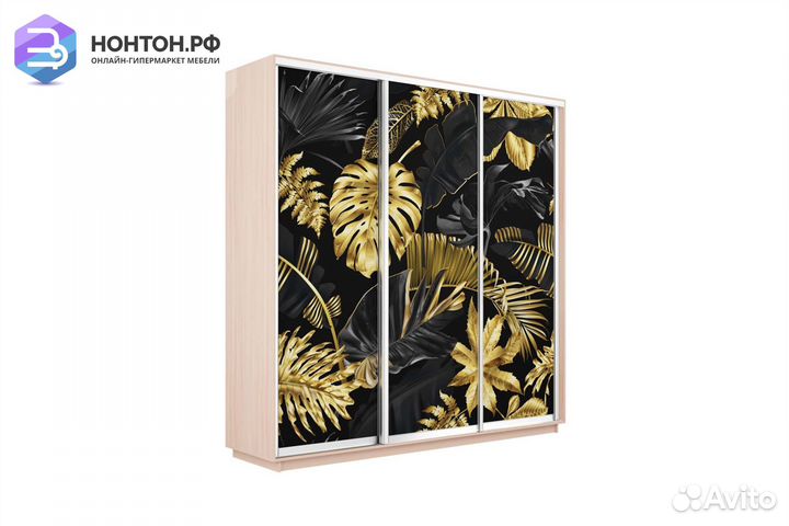 Шкаф-купе 3-х дверный Нонтон фото №1003 / дуб моло