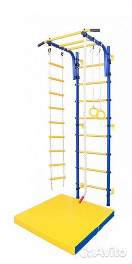 Детский комплекс малыш2 + мат, турник подвижный