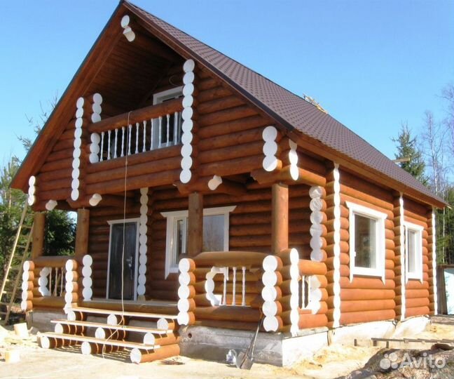 Дом оцилиндрованное бревно 240 мм Алтайский Кедр