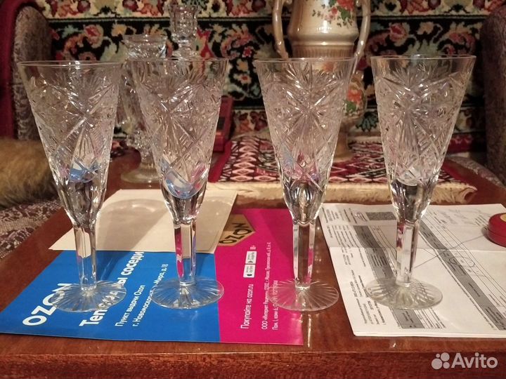 Фужеры хрустальные СССР