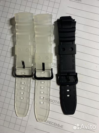 Ремешок прозрачный для часов casio sgw 100