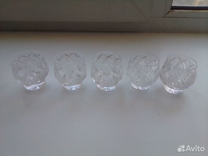 Хрустальные стопки СССР (5 шт.)