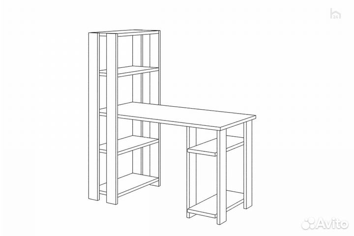 Стол компьютерный Slim стн-145/120 В