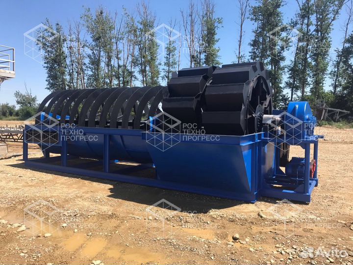 Пескомойка колесная со шнеком до 200т/ч по пескам