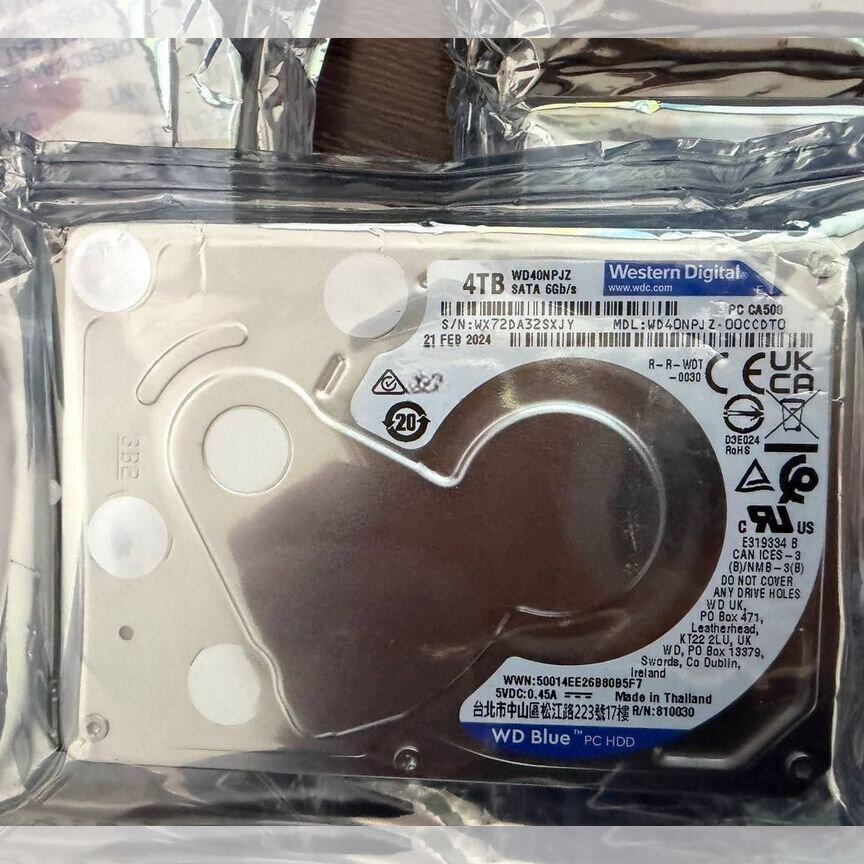 [WD40NPJZ] Жесткий Диск Wd Blue 4tb ()
