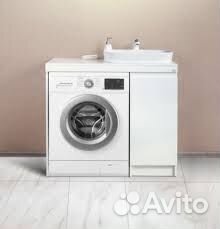 Тумба Soft под стиральную машину 100 белая