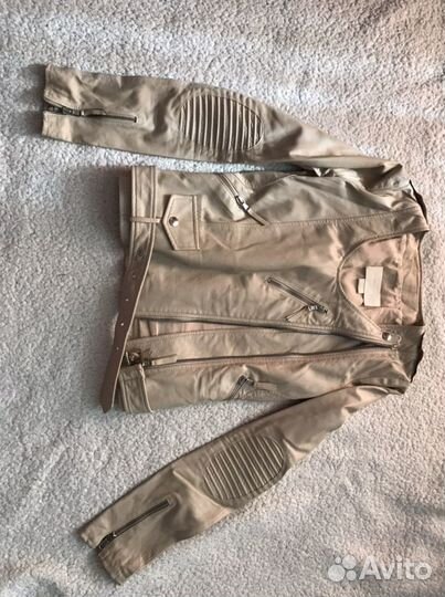 Кожаная куртка zara xs