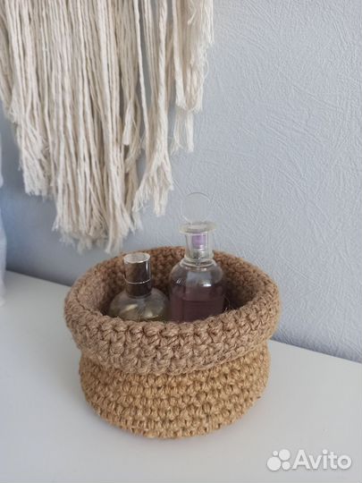 Корзинка из джута