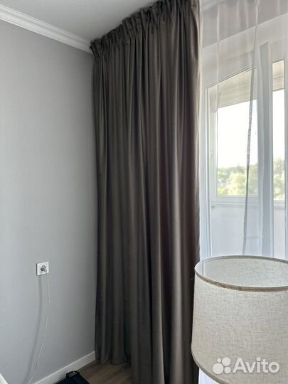 Шторы серые