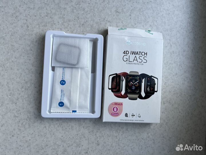 Стекло на apple watch 44mm 4D