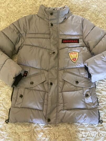 Зимняя удлиненная куртка на мальчика на р128,134