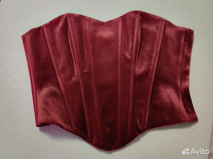 Корсет женский вечерний бордовый S размер (42)