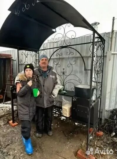 Мангал с печью